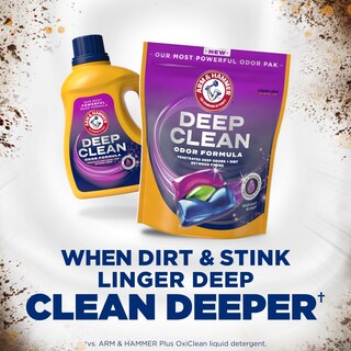 Foto 3 | Detergente Para Ropa Arm & Hammer Deep Clean Odor 44 Power Paks - Venta Internacional.