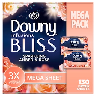 Foto 1 | Suavizante en Hojas Downy para Secadora Infusions Bliss Amber y Rosa 130 Hojas - Venta Internacional