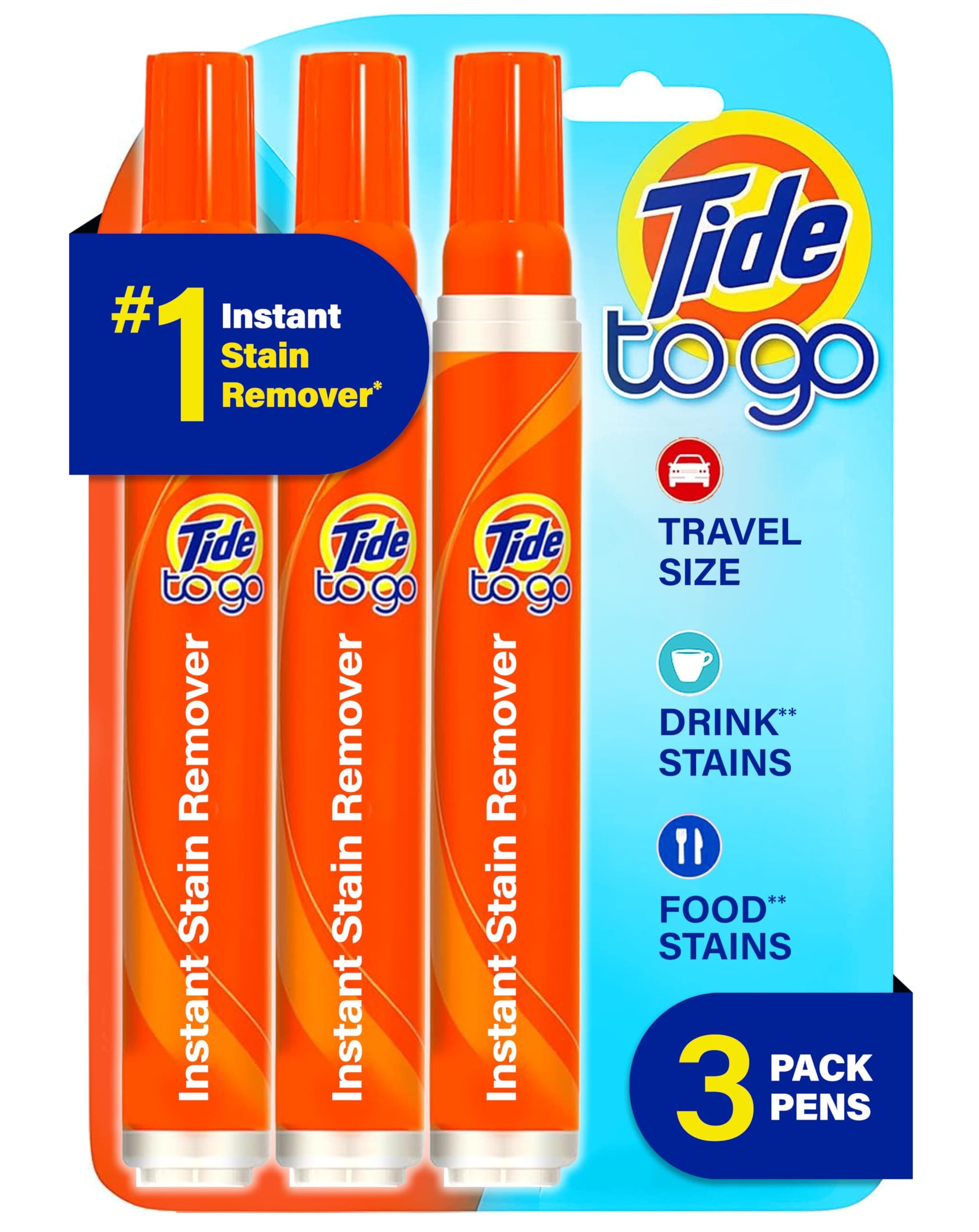Bolígrafo Quitamanchas Tide To Go para Ropa 3 Unidades - Venta Internacional $399