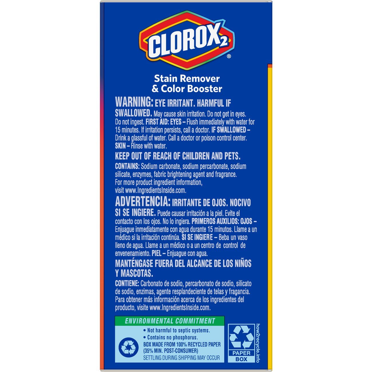 Foto 5 pulgar | Quitamanchas Y Potenciador De Color Para Lavandería Clorox 2 1450 Ml - Venta Internacional.