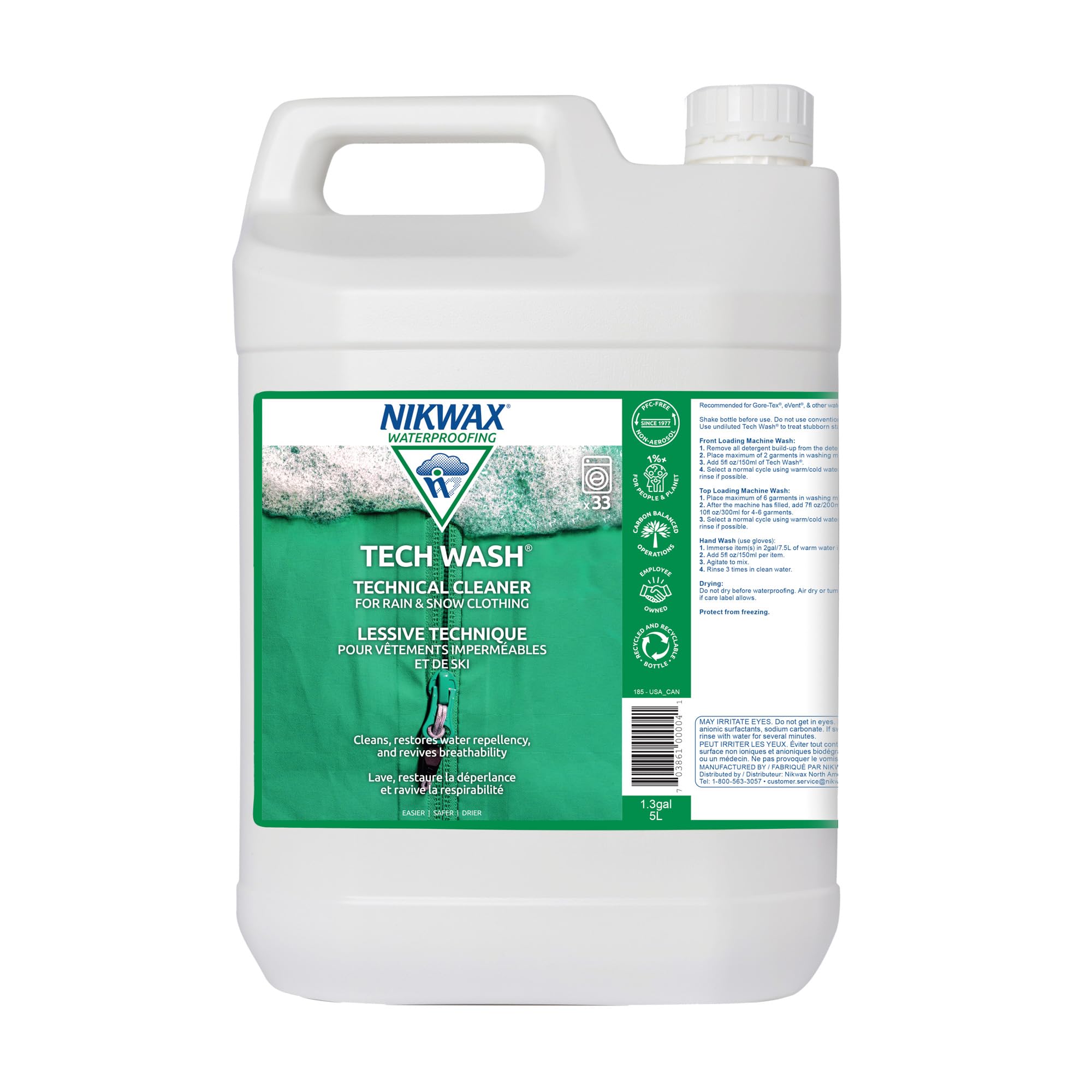 Foto 2 pulgar | Limpiador Técnico Nikwax Tech Wash Para Chaquetas  5 Litros - Venta Internacional.