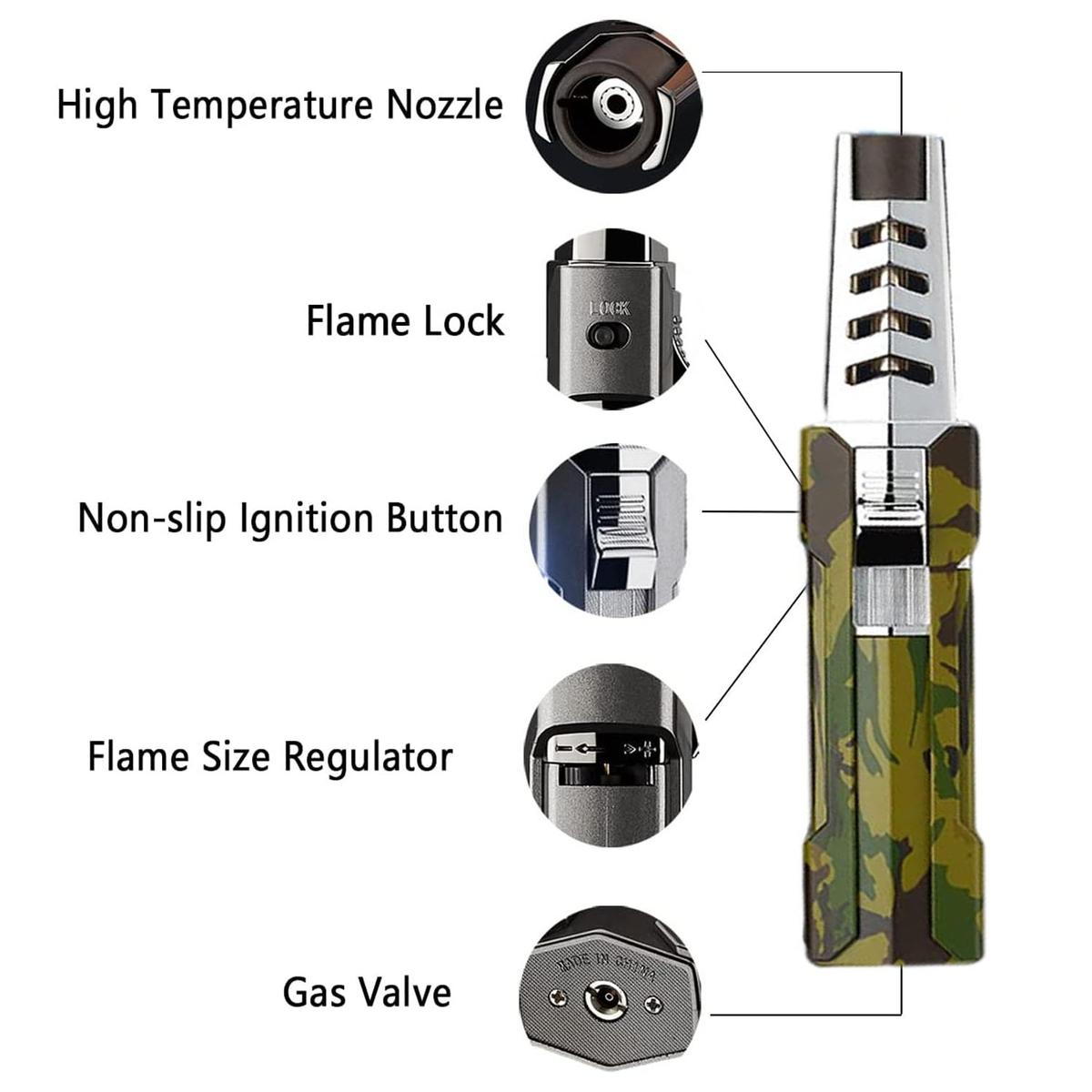 Foto 4 pulgar | Encendedor Compacto Económico Ventdepot Mxhco-004 4 Piezas Camuflaje