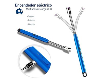 Foto 2 | Encendedor Electrónico Bluelander Carga Usb con Cuello Flexible Azul