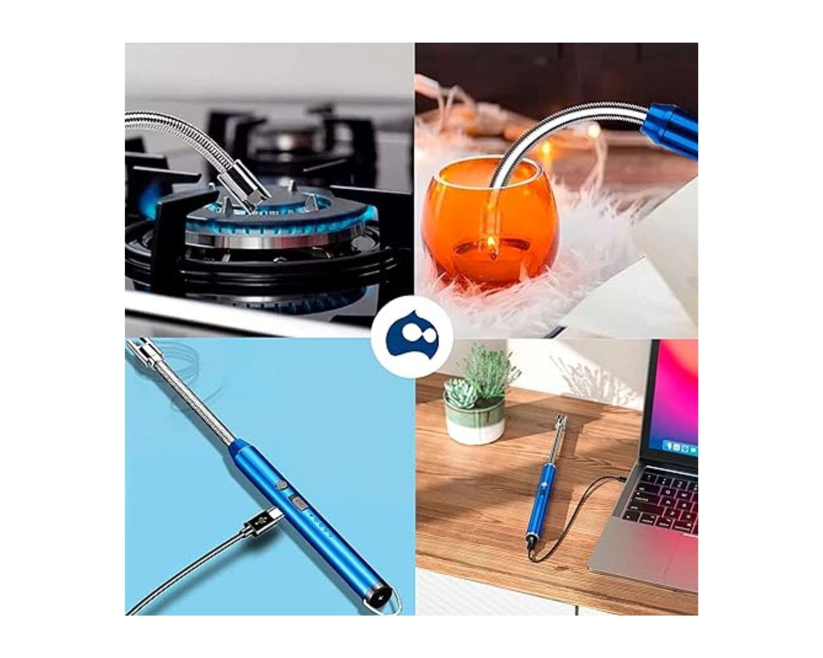 Foto 6 | Encendedor Electrónico Bluelander Carga Usb con Cuello Flexible Azul