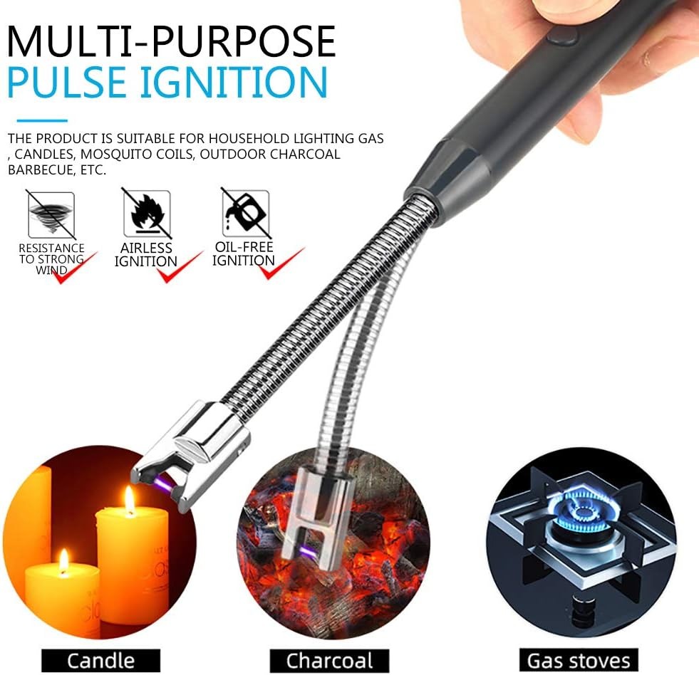 Foto 7 pulgar | Combo de 2 Encendedores Electrónicos Recargables USB Multiusos