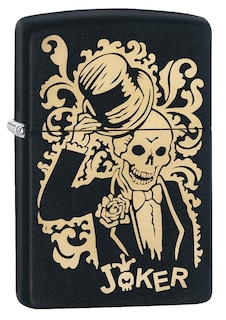 Foto 1 | Tamaño De Bolsillo Zippo Joker Negro Mate Más Ligero - Venta Internacional.