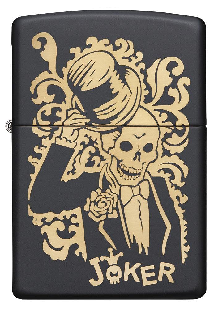 Foto 3 pulgar | Tamaño De Bolsillo Zippo Joker Negro Mate Más Ligero - Venta Internacional.