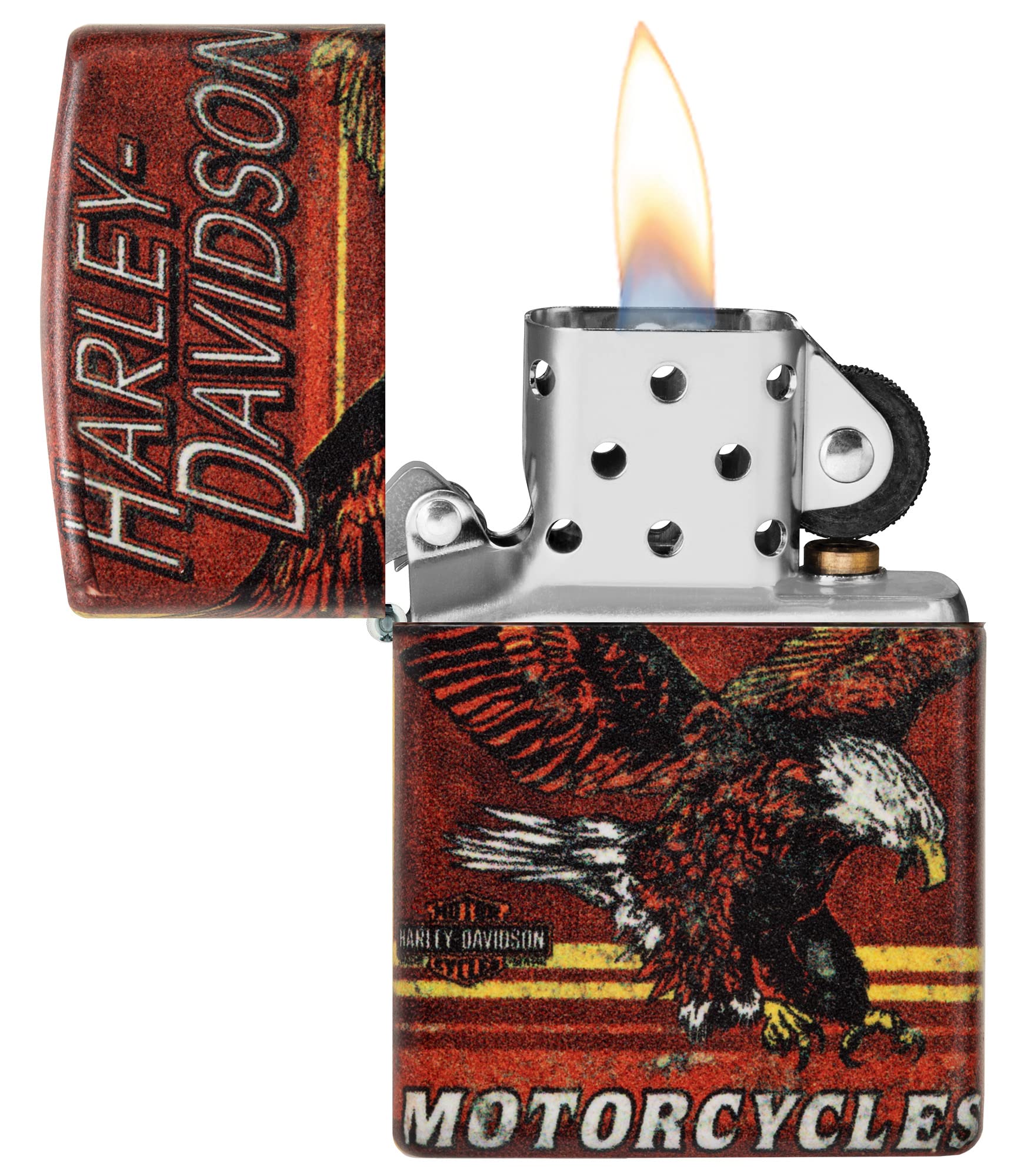Foto 6 pulgar | Mechero De Bolsillo Zippo Harley-davidson Eagle 540 Color - Venta Internacional.