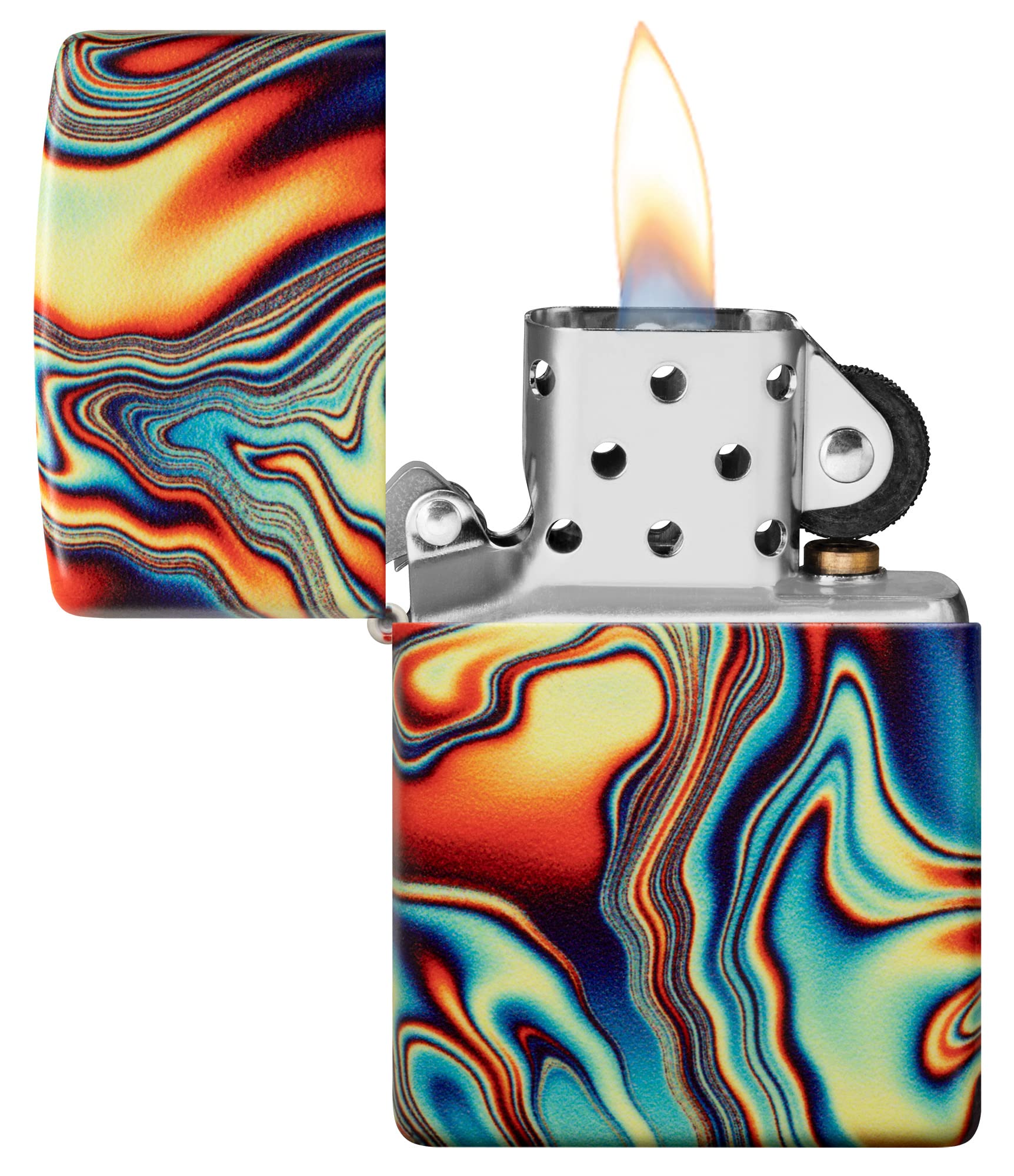 Foto 7 pulgar | Encendedor De Bolsillo Zippo Con Diseño Colorido En Espiral Que Brilla En La Oscuridad - Venta Internacional.