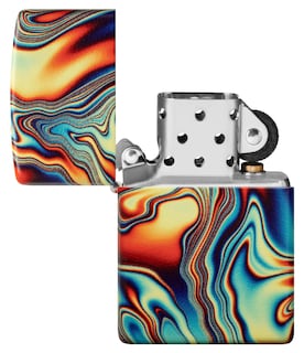 Foto 7 | Encendedor De Bolsillo Zippo Con Diseño Colorido En Espiral Que Brilla En La Oscuridad - Venta Internacional.