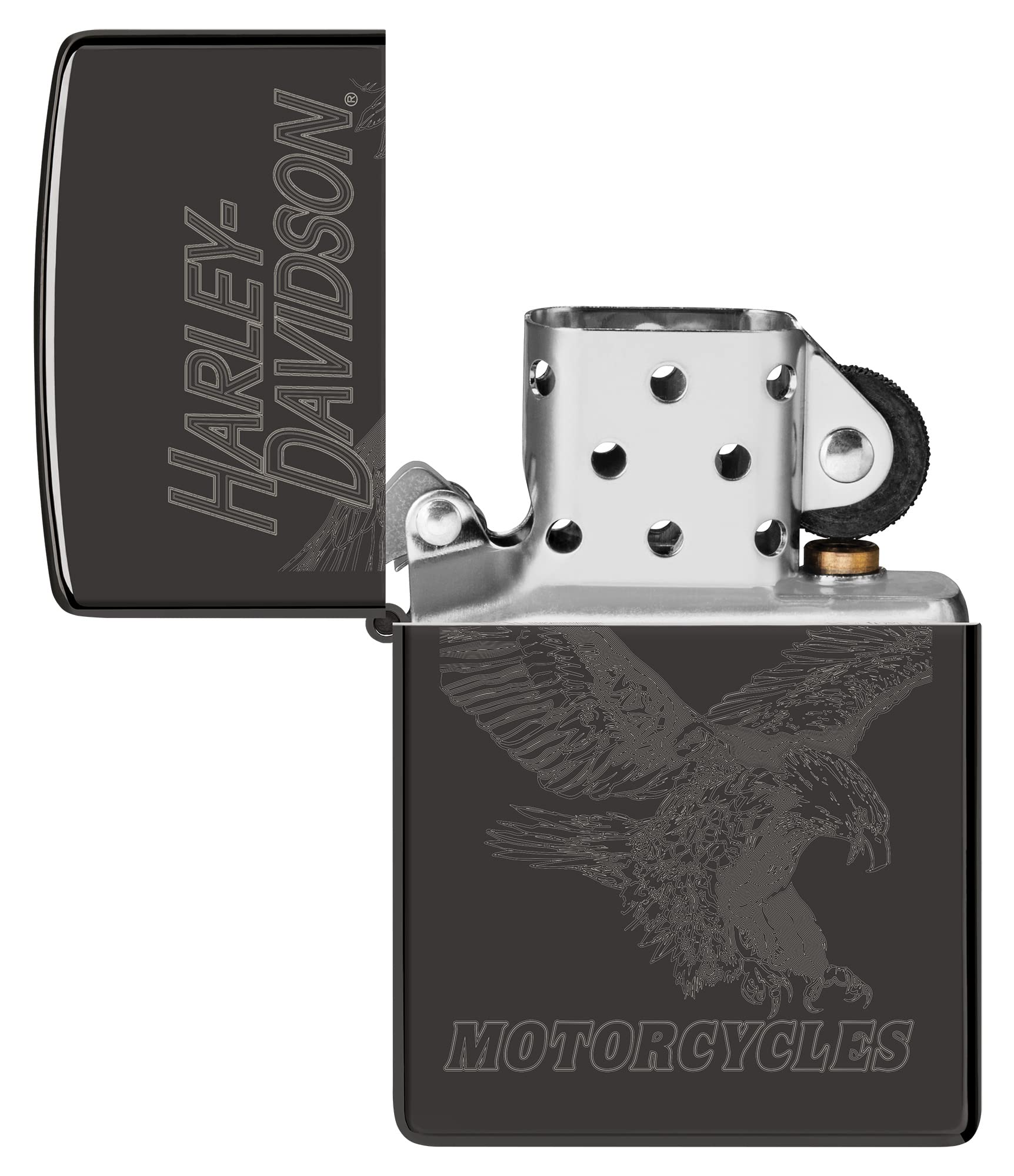 Foto 5 pulgar | Mechero De Bolsillo Zippo Harley-davidson Laser Fancy Fill Negro - Venta Internacional.