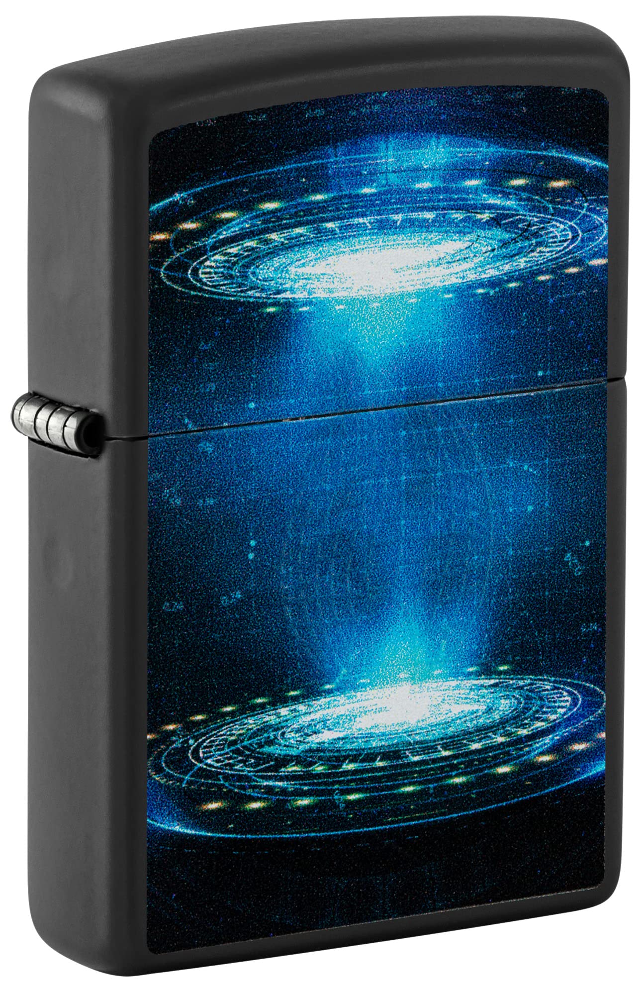 Foto 2 pulgar | Mechero De Bolsillo Zippo Black Light Ufo Flame Design Black Mate - Venta Internacional