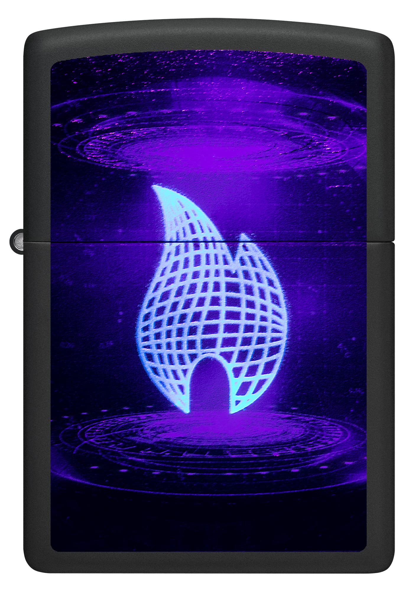 Foto 3 pulgar | Mechero De Bolsillo Zippo Black Light Ufo Flame Design Black Mate - Venta Internacional
