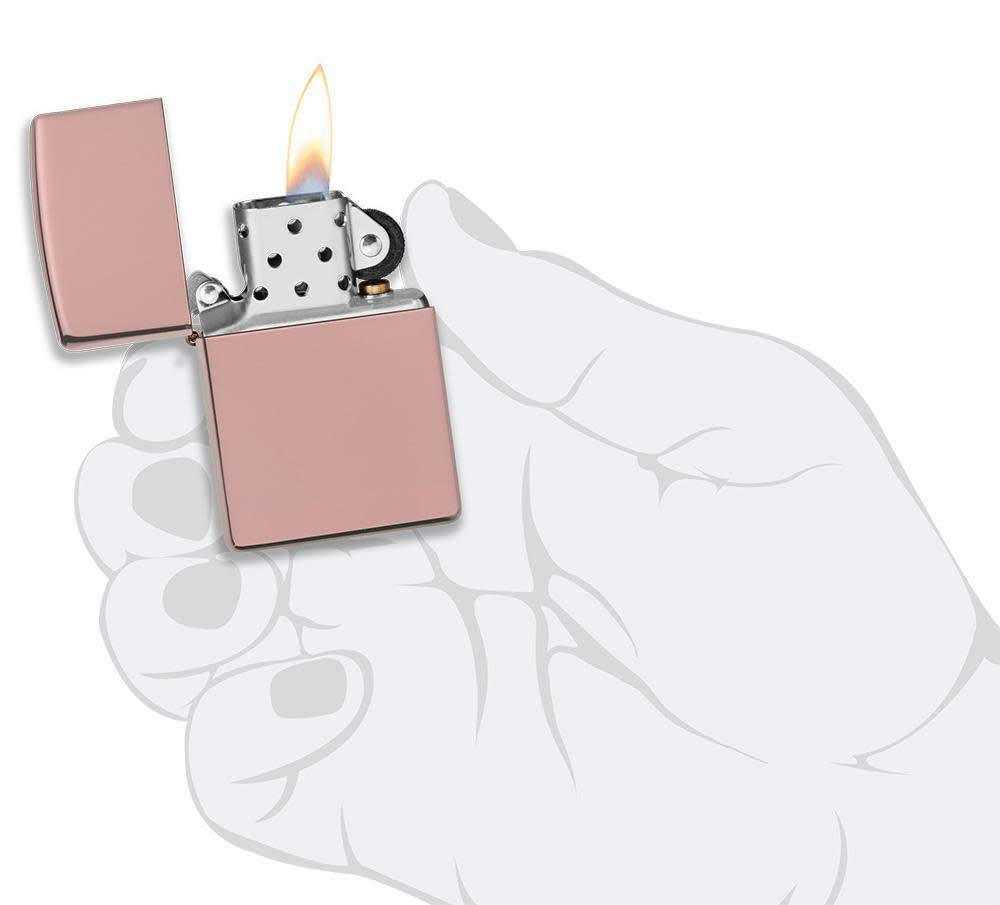 Foto 6 pulgar | Mechero De Bolsillo Zippo High Polish Rose Gold - Venta Internacional