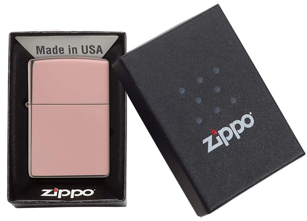 Foto 7 pulgar | Mechero De Bolsillo Zippo High Polish Rose Gold - Venta Internacional