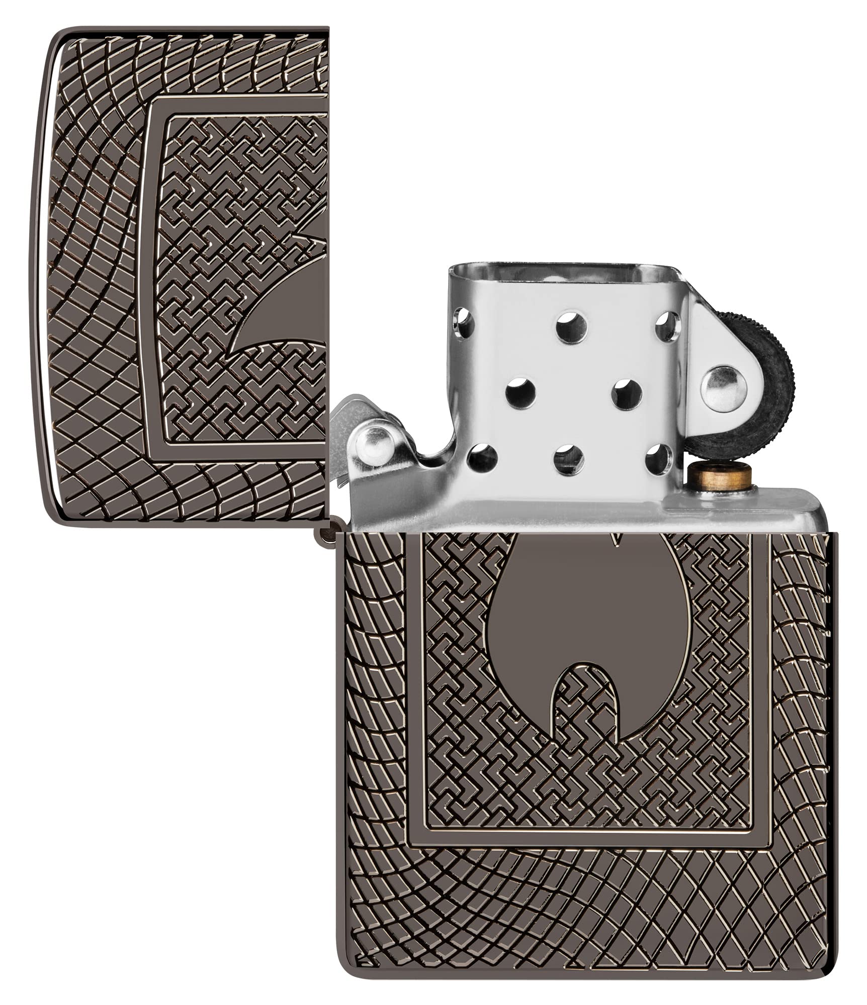 Foto 5 pulgar | Encendedor de  Zippo con Diseño de Llama Armor Black Ice - Venta Internacional