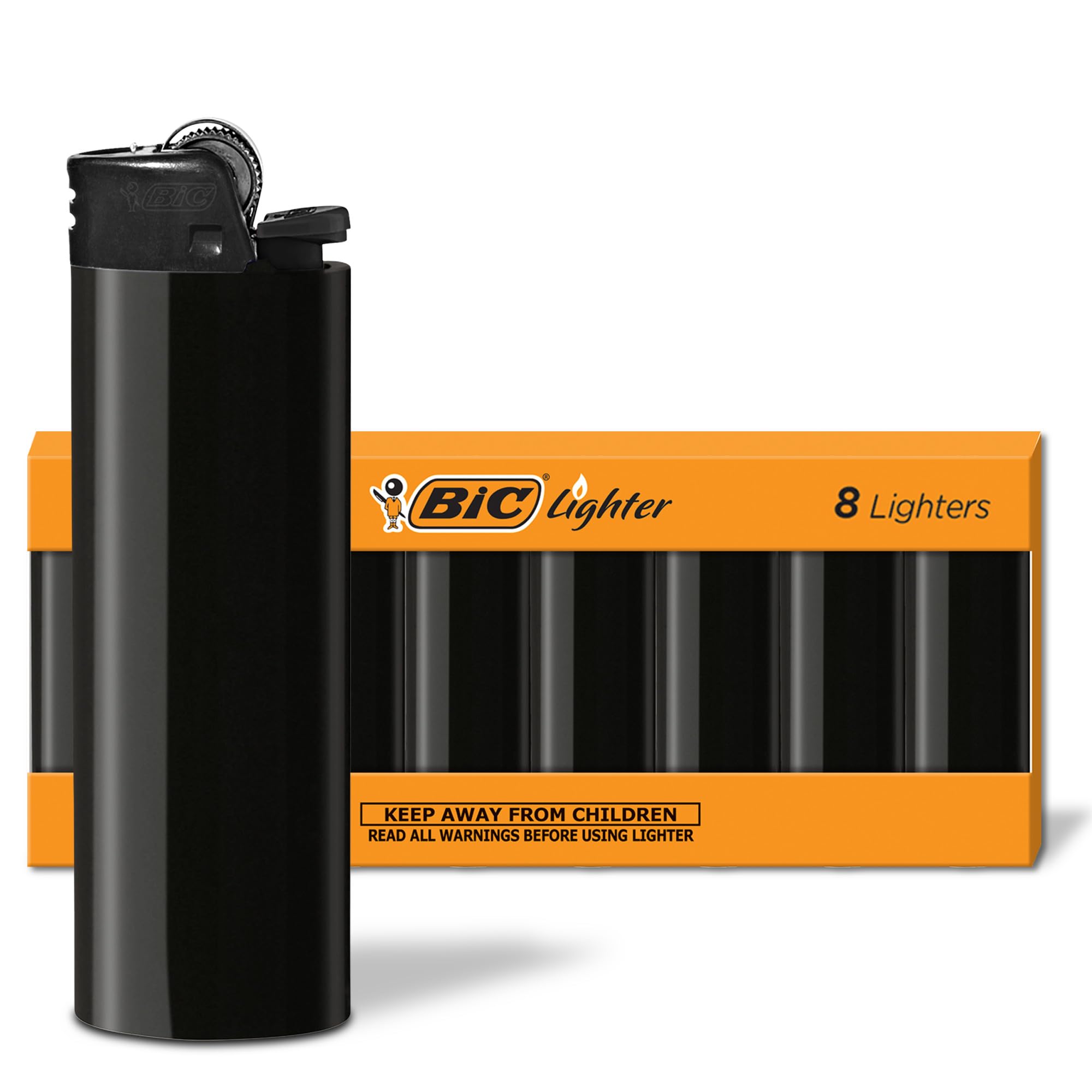 Lighter Bic Maxi Pocket Edición Especial Negro Paquete de 8 - Venta Internacional