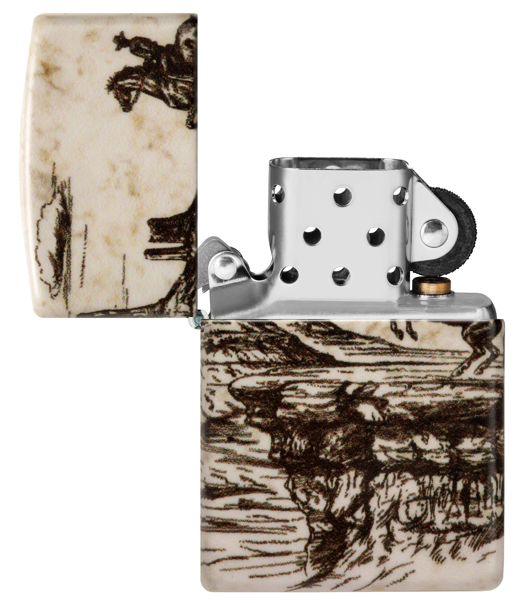 Foto 7 pulgar | Diseño De Escena Del Lejano Oeste De Zippo Más Claro, 540 Colores - Venta Internacional.