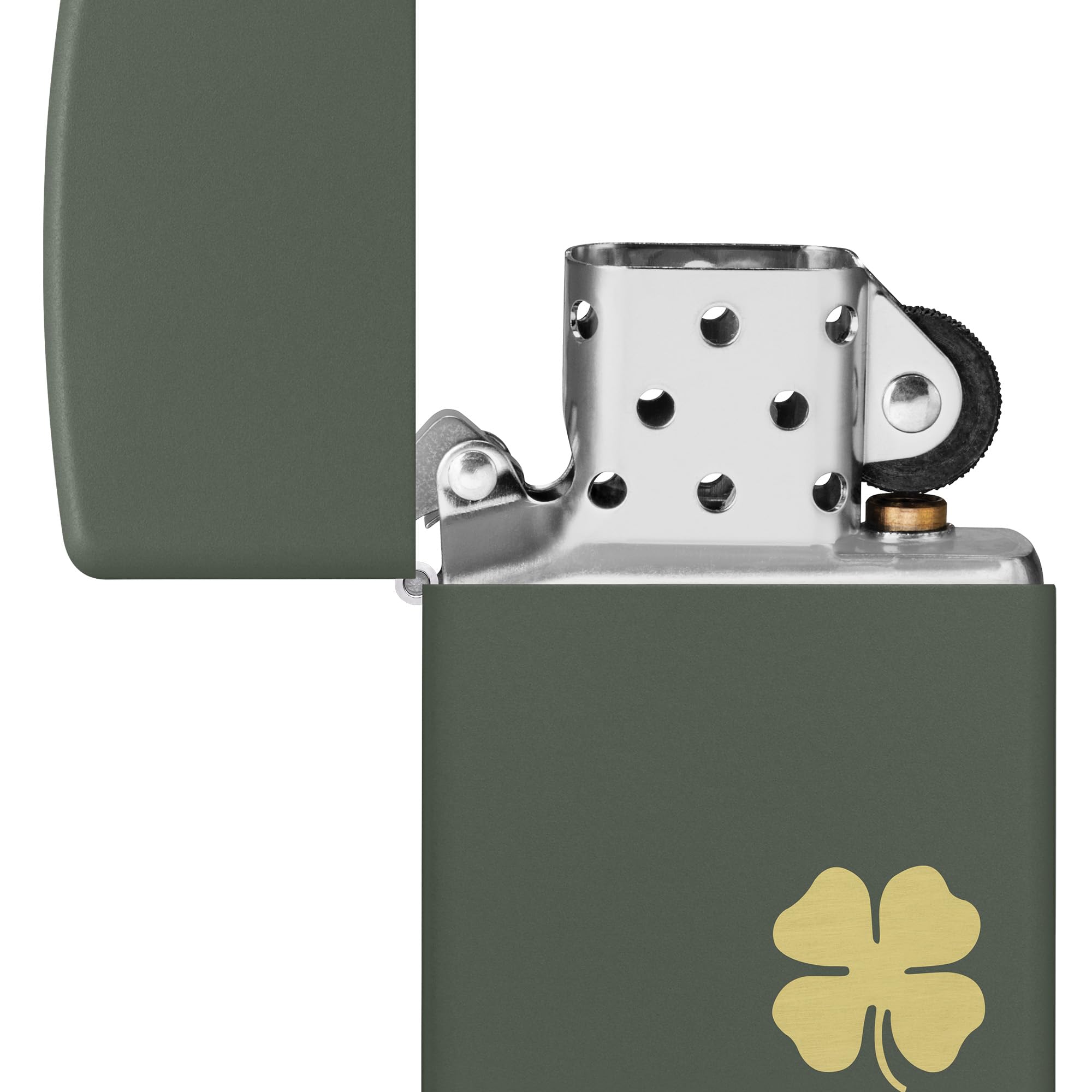 Foto 3 pulgar | Mechero De Bolsillo Zippo Four Leaf Clover Green Mate - Venta Internacional.
