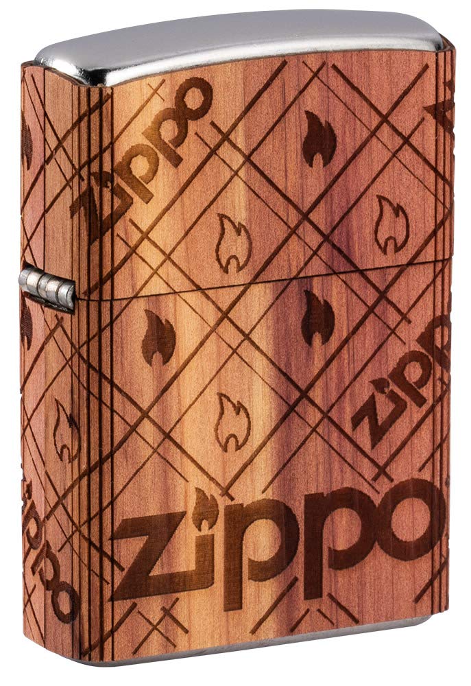 Encendedor De Bolsillo Zippo Woodchuck Usa Cedar Wrap, Marrón - Venta Internacional.
