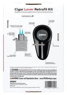 Foto 3 | Kit De Reacondicionamiento Zippo De Cigar Lovers, Linterna Doble De Butano, Talla Única - Venta Internacional.