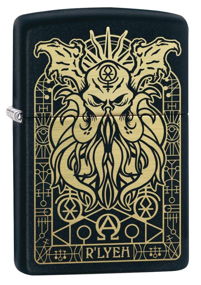 Foto 2 pulgar | Mechero De Bolsillo Zippo Monster Design Negro Mate - Venta Internacional.
