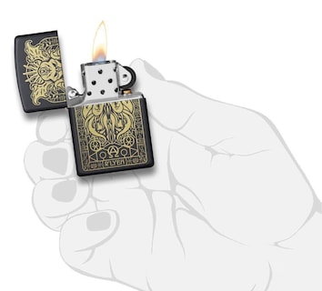 Foto 5 | Mechero De Bolsillo Zippo Monster Design Negro Mate - Venta Internacional.