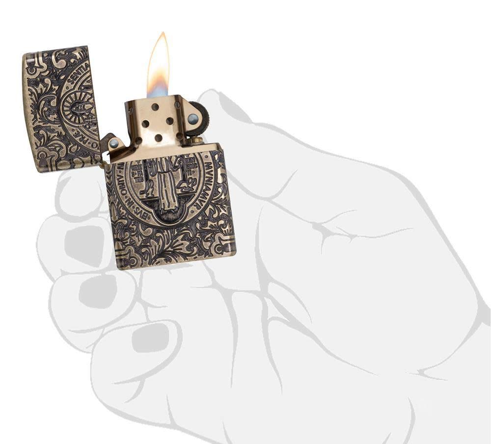 Foto 6 pulgar | Encendedor De Bolsillo Zippo St Benedict Design - Venta Internacional.
