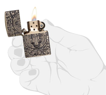 Foto 5 | Encendedor De Bolsillo Zippo St Benedict Design - Venta Internacional.