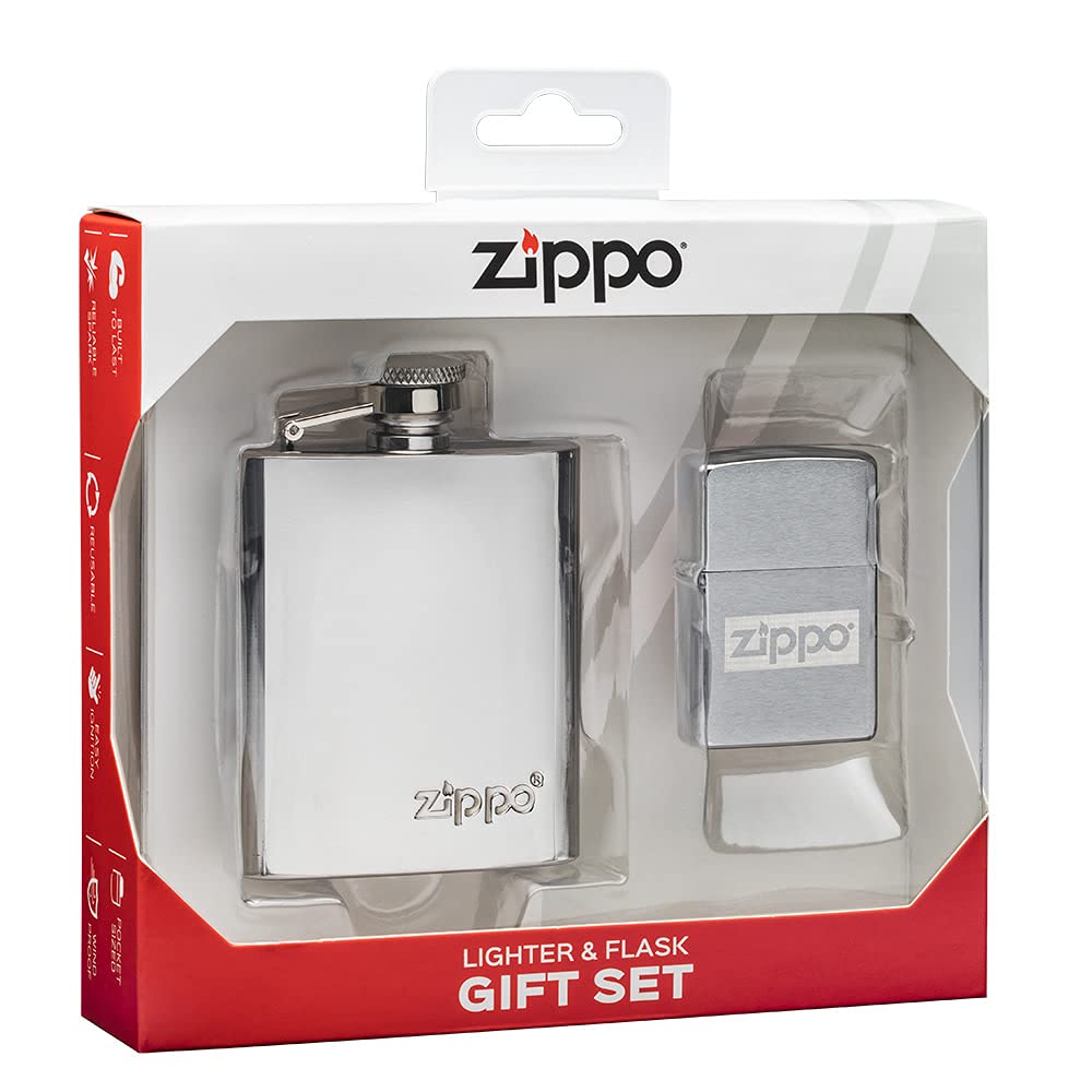 Foto 2 pulgar | Set De Regalo Zippo Lighter & Flask - Venta Internacional.