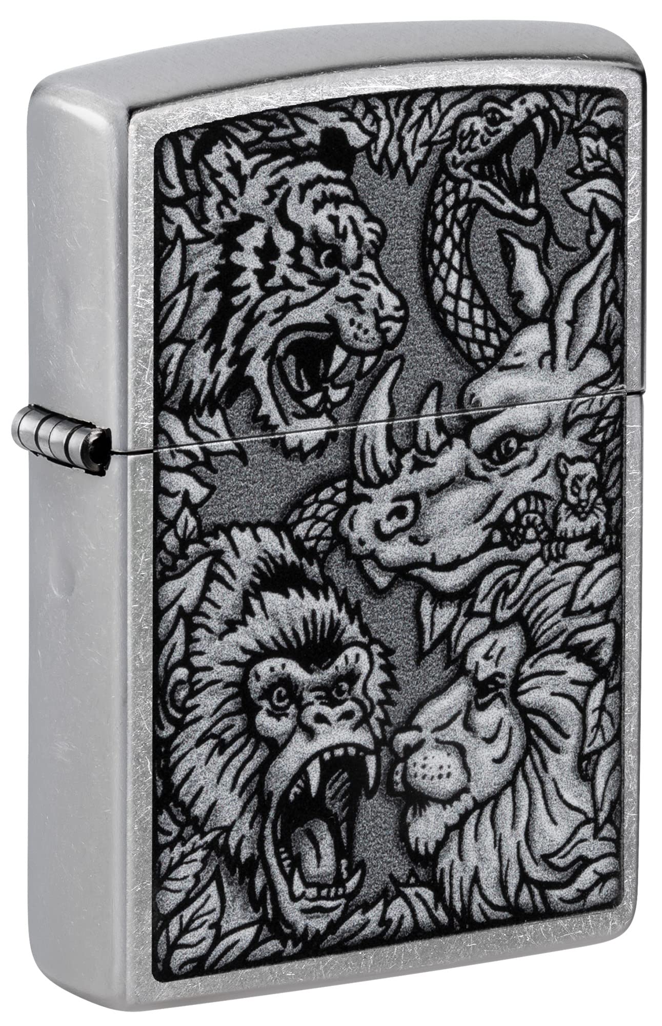 Foto 2 pulgar | Mechero De Bolsillo Zippo Jungle Design Street Chrome - Venta Internacional.