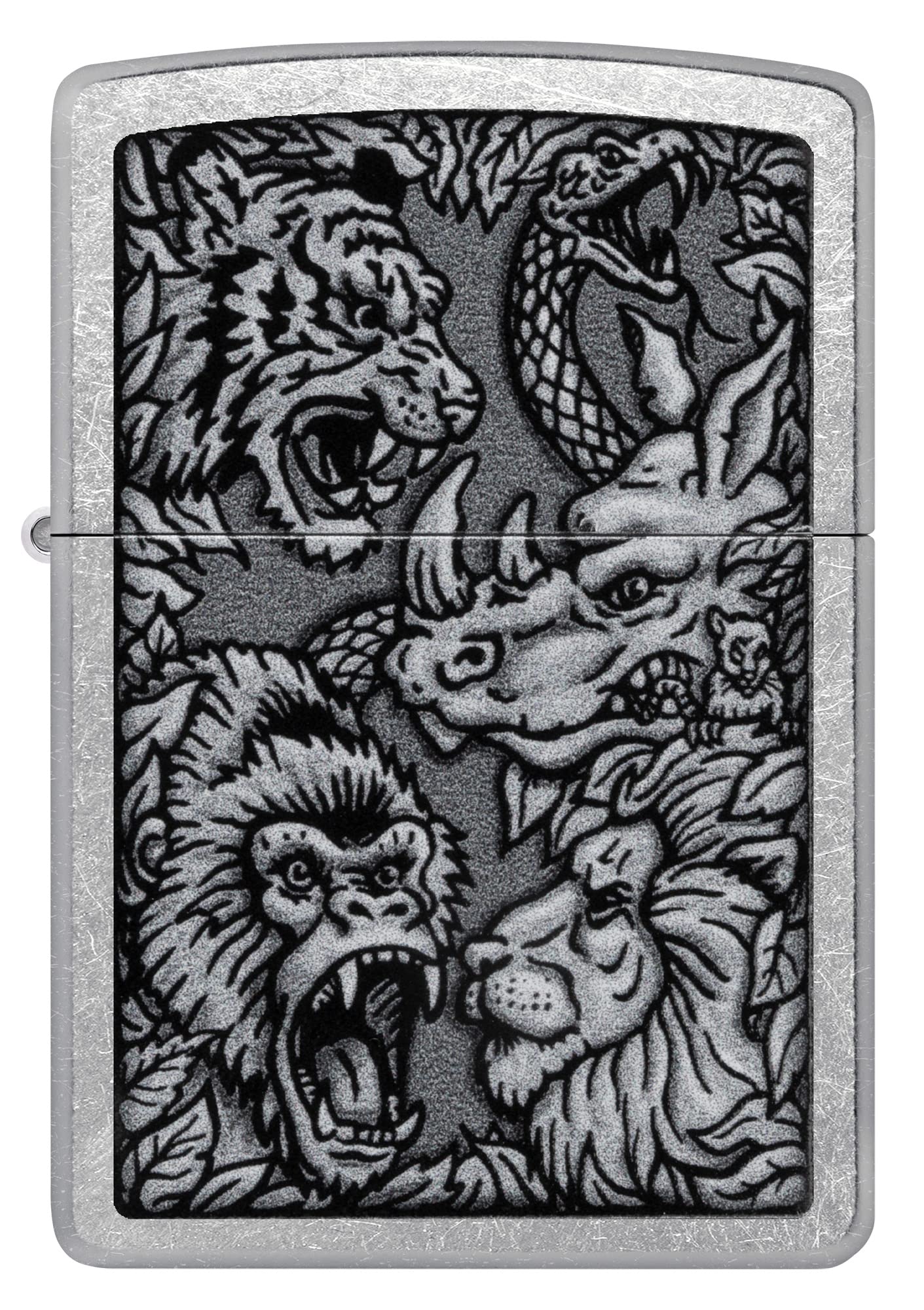 Foto 3 pulgar | Mechero De Bolsillo Zippo Jungle Design Street Chrome - Venta Internacional.