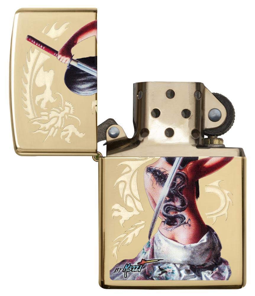 Foto 5 pulgar | Mechero De Bolsillo Zippo Mazzi Dragon Girl A Prueba De Viento - Venta Internacional.