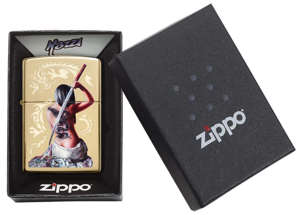 Foto 7 pulgar | Mechero De Bolsillo Zippo Mazzi Dragon Girl A Prueba De Viento - Venta Internacional.