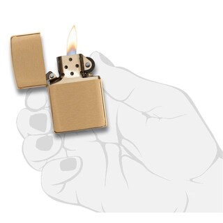 Foto 5 | Mechero De Bolsillo Zippo 168 Armor De Latón Cepillado - Venta Internacional.