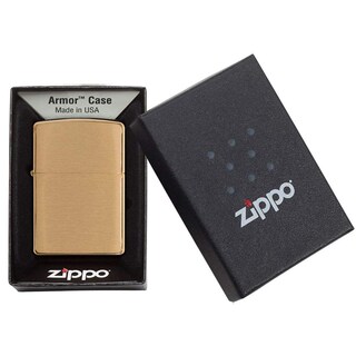 Foto 6 | Mechero De Bolsillo Zippo 168 Armor De Latón Cepillado - Venta Internacional.