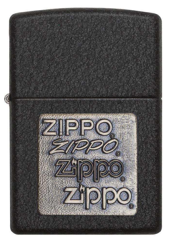 Foto 3 pulgar | Encendedor De Bolsillo Zippo Con Emblema De Latón Negro Craquelado - Venta Internacional.