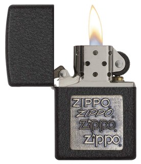 Foto 3 | Encendedor De Bolsillo Zippo Con Emblema De Latón Negro Craquelado - Venta Internacional.