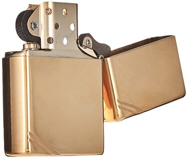 Foto 4 | Mechero De Bolsillo Zippo Vintage De Latón Pulido Con Barras - Venta Internacional.