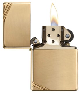Foto 5 | Mechero De Bolsillo Zippo Vintage De Latón Pulido Con Barras - Venta Internacional.