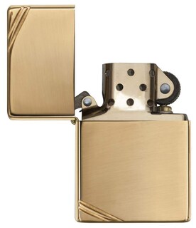 Foto 6 | Mechero De Bolsillo Zippo Vintage De Latón Pulido Con Barras - Venta Internacional.