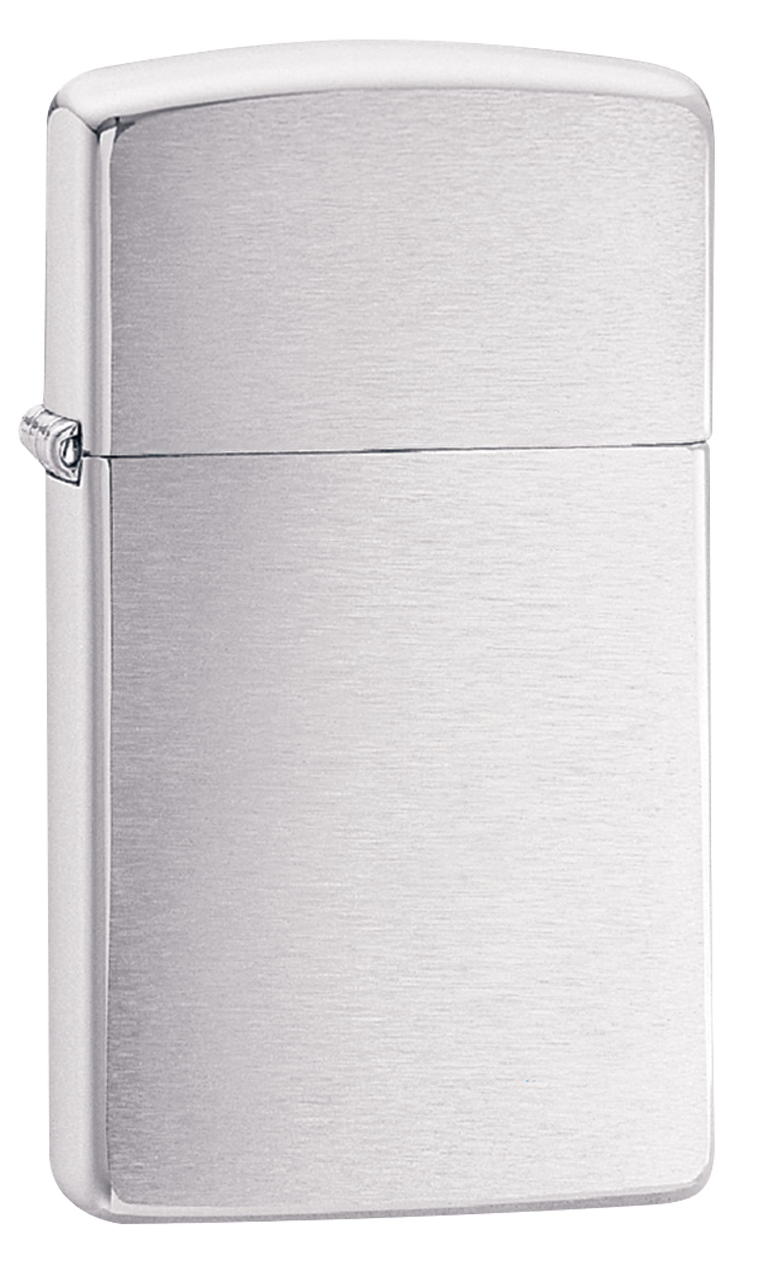 Mechero De Bolsillo Zippo  Cromado Cepillado  Delgado  Genuino  Resistente Al Viento - Venta Internacional.