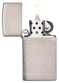 Foto 3 | Mechero De Bolsillo Zippo Cromado Cepillado Delgado Genuino Resistente Al Viento - Venta Internacional.