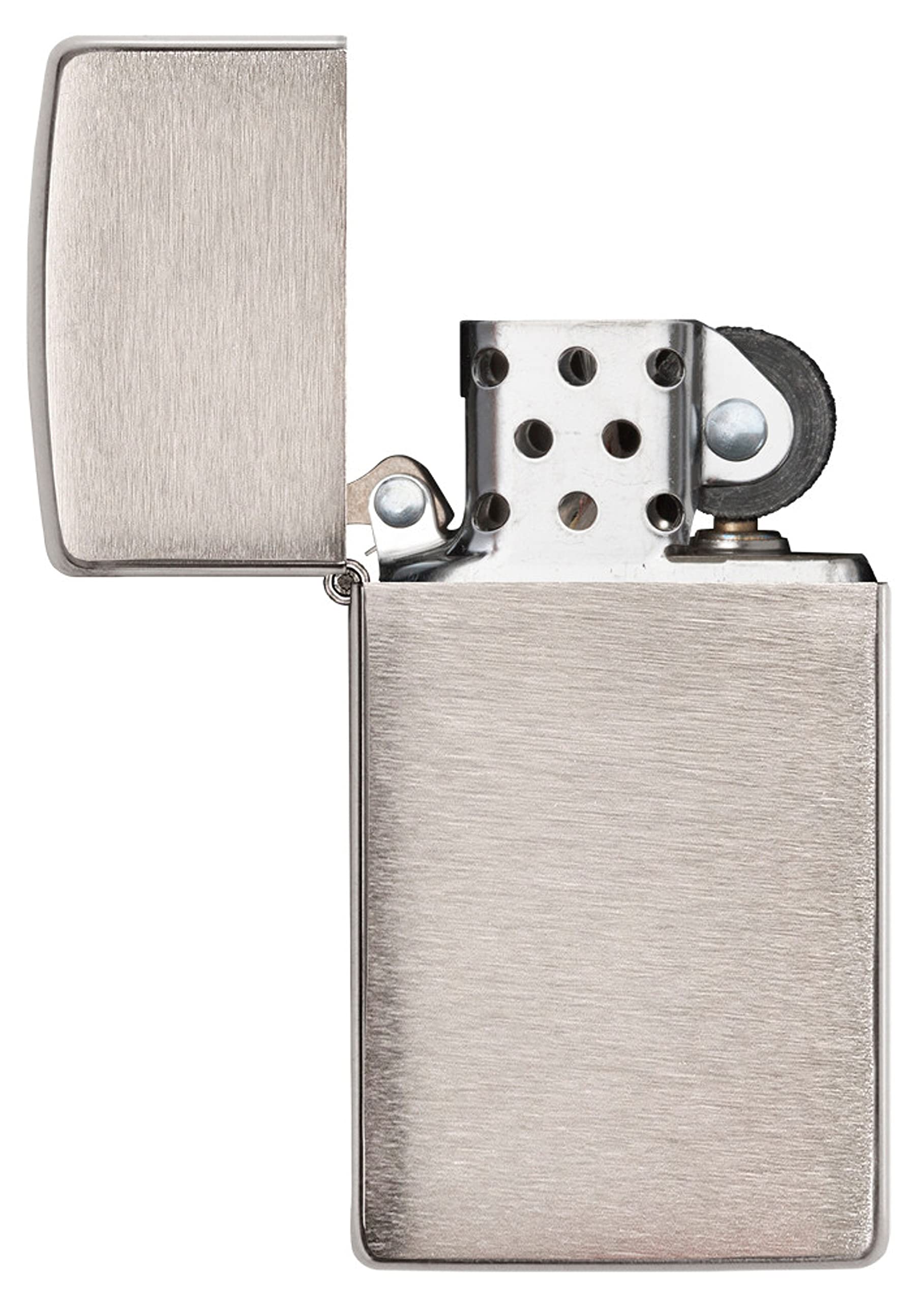 Foto 5 pulgar | Mechero De Bolsillo Zippo  Cromado Cepillado  Delgado  Genuino  Resistente Al Viento - Venta Internacional.