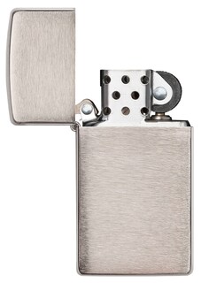Foto 4 | Mechero De Bolsillo Zippo Cromado Cepillado Delgado Genuino Resistente Al Viento - Venta Internacional.