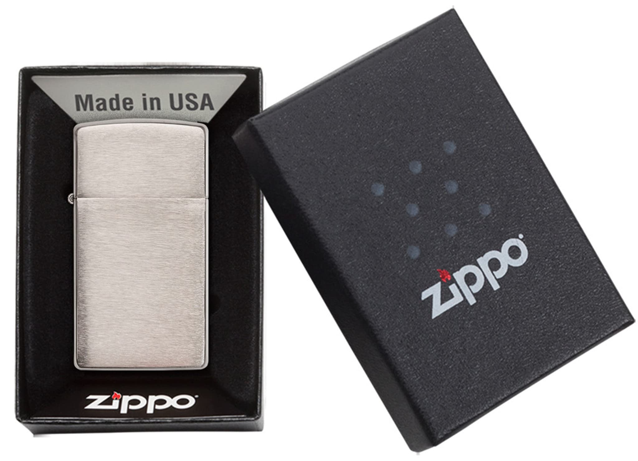 Foto 7 pulgar | Mechero De Bolsillo Zippo  Cromado Cepillado  Delgado  Genuino  Resistente Al Viento - Venta Internacional.