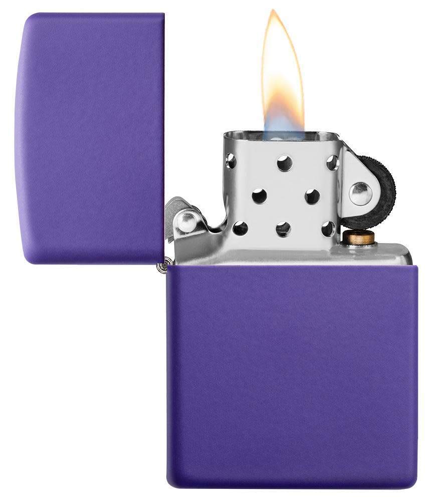 Foto 4 pulgar | Bolsillo Zippo Morado Mate Más Ligero A Prueba De Viento - Venta Internacional.