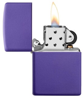 Foto 3 | Bolsillo Zippo Morado Mate Más Ligero A Prueba De Viento - Venta Internacional.
