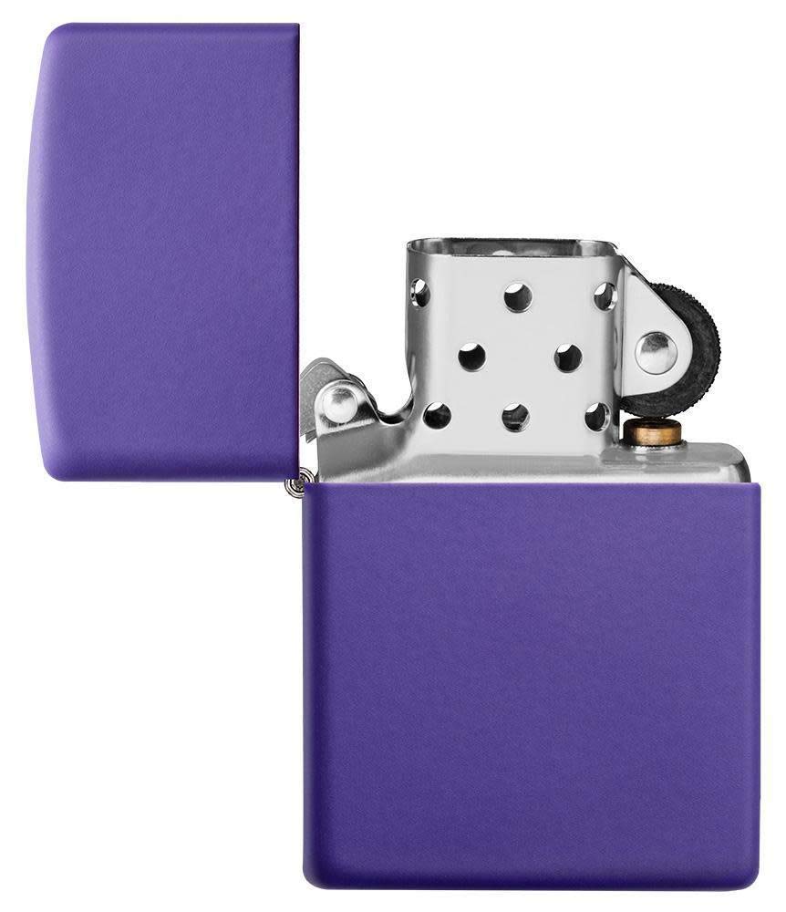 Foto 5 pulgar | Bolsillo Zippo Morado Mate Más Ligero A Prueba De Viento - Venta Internacional.