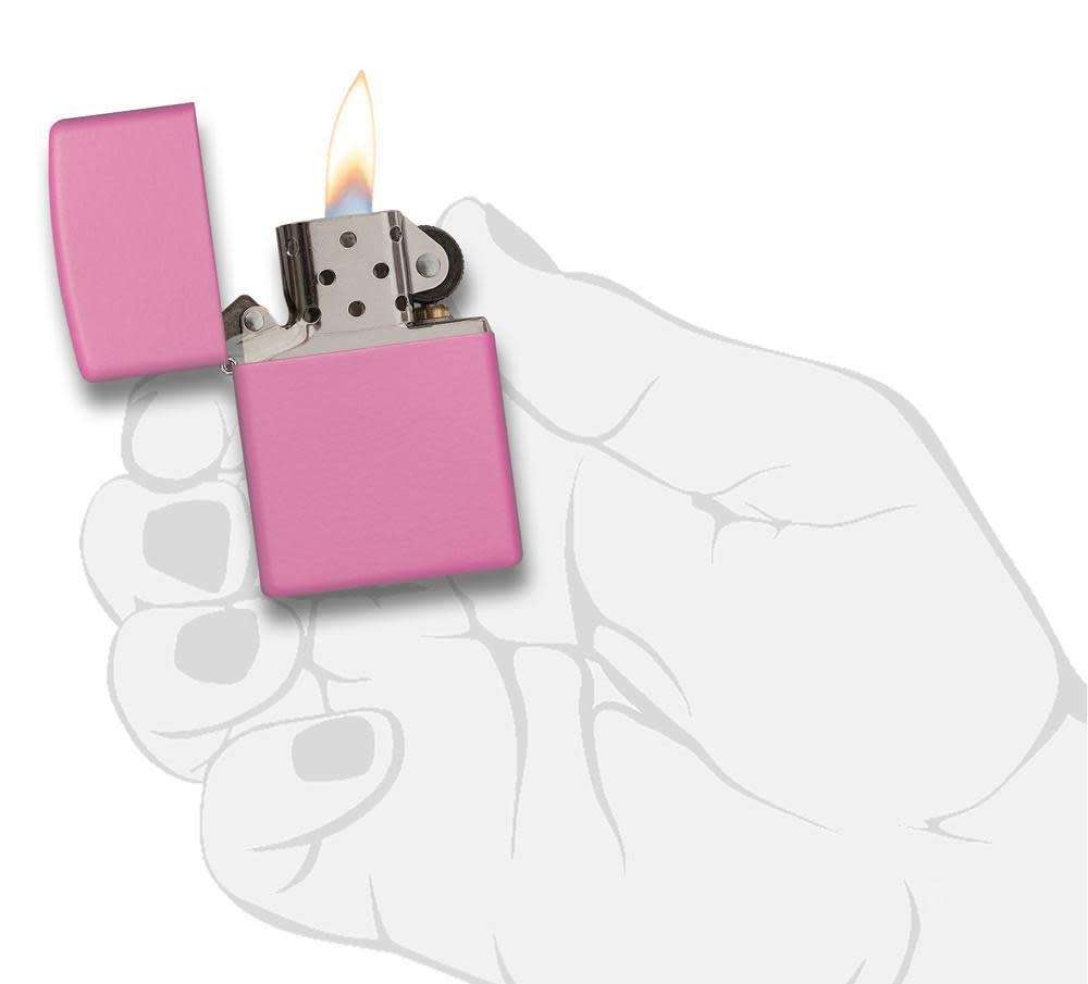 Foto 7 pulgar | Lighter Zippo Liso Pink Mate Genuino Resistente Al Viento - Venta Internacional.